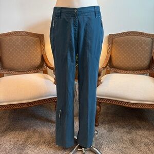 Jamie Sadock Women's Blue Lightweight Pocket Pants – Golf/Resort Wear, Size 6/8